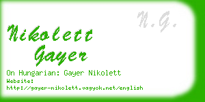 nikolett gayer business card